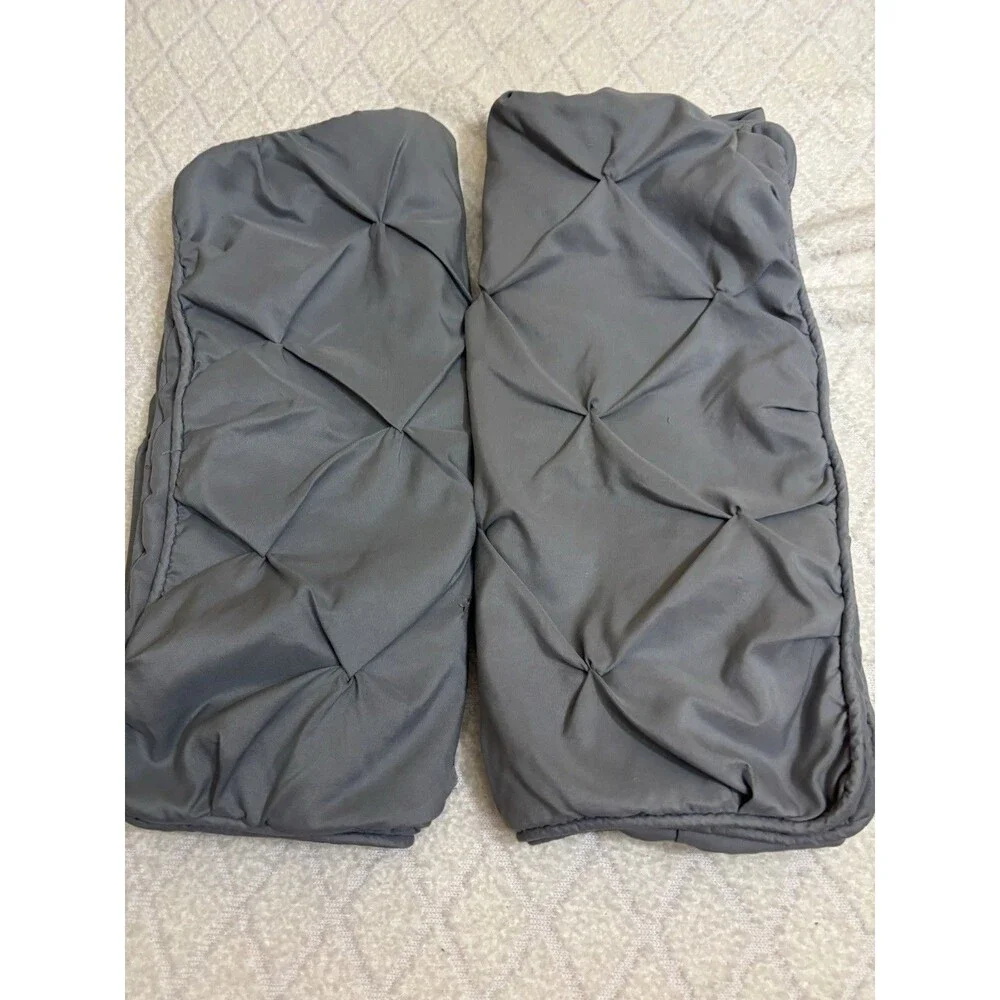 Better Homes & Gardens Gray  King Size Pillow Shams. Pinch Pleat Polyester